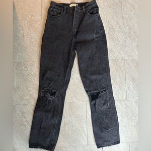 Abercrombie Curve Love Ultra High Rise Ankle Straight Jeans